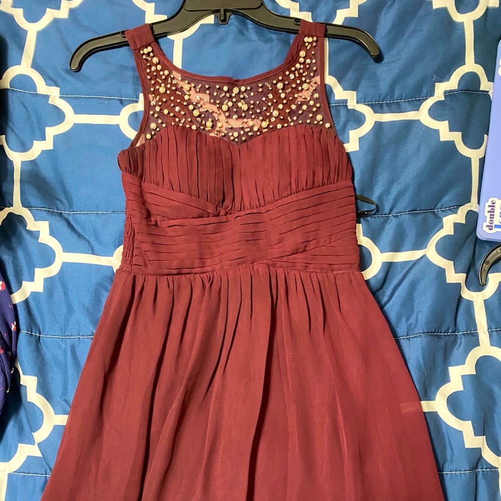 Burgundy semi formal dress